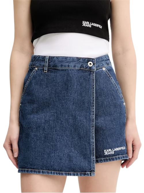 Pantaloncini in denim effetto gonna Karl Lagerfeld jeans | Jeans | A3W101331CM