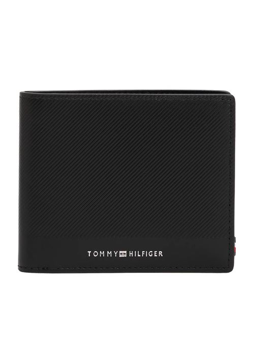 Portafoglio nero in pelle Tommy Hilfiger | Portafogli | AM0AM13508BDS