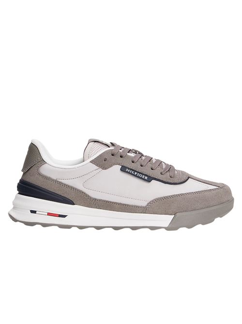 Sneaker grigia in pelle e nylon Tommy Hilfiger | Scarpe | FM0FM05523PQ8