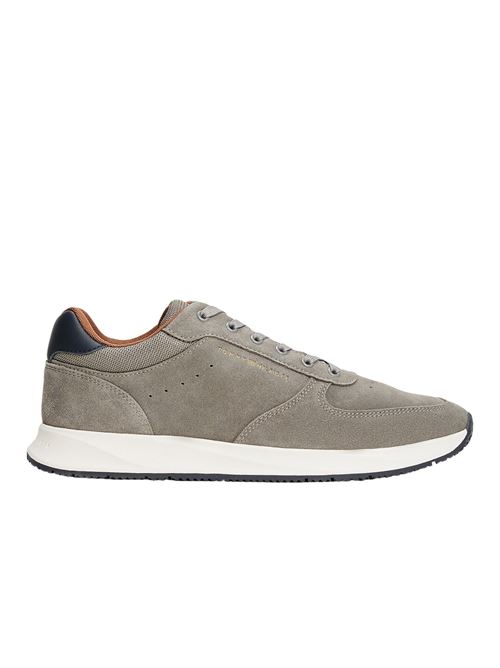 Sneaker grigie in pelle scamosciata Tommy Hilfiger | Scarpe | FM0FM05690PQ8