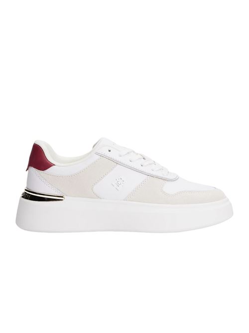 Sneaker donna bianche in pelle Tommy Hilfiger | Scarpe | FW0FW08632YBS