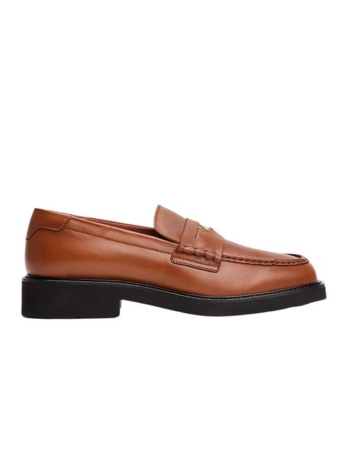 Mocassino donna cannella in pelle Tommy Hilfiger | Scarpe | FW0FW08633GPA