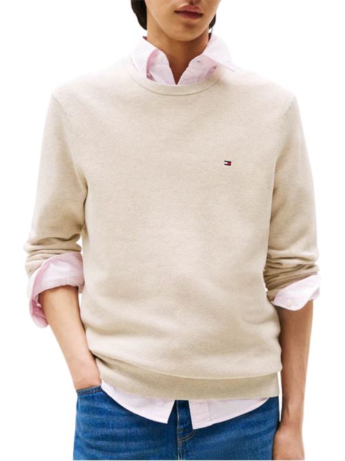 Maglioncino avena in cotone Tommy Hilfiger | Maglie | MW0MW36347HGF