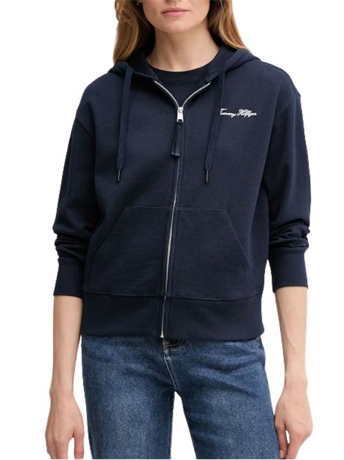 Felpa con zip in cotone Tommy Hilfiger | Felpe | WW0WW45742C1G