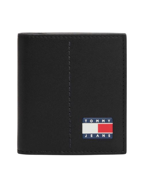 Portafoglio nero in pelle Tommy Jeans | Portafogli | AM0AM13408BDS