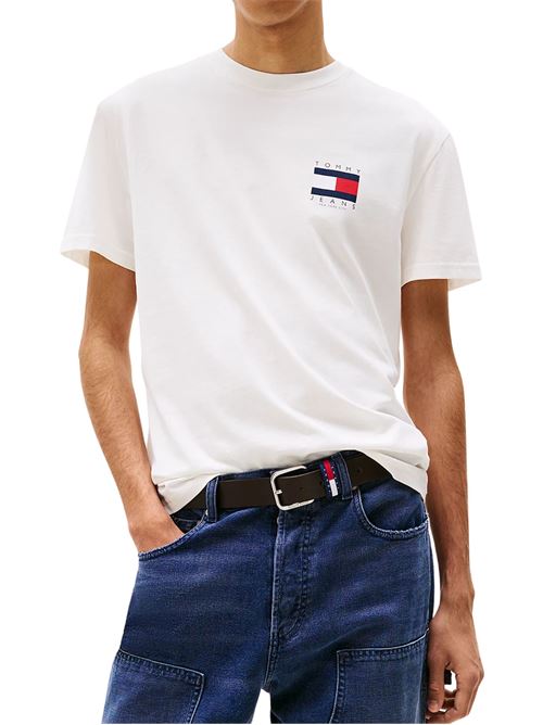 T-shirt bianca in cotone Tommy Jeans | T-shirt | DM0DM21910YBL