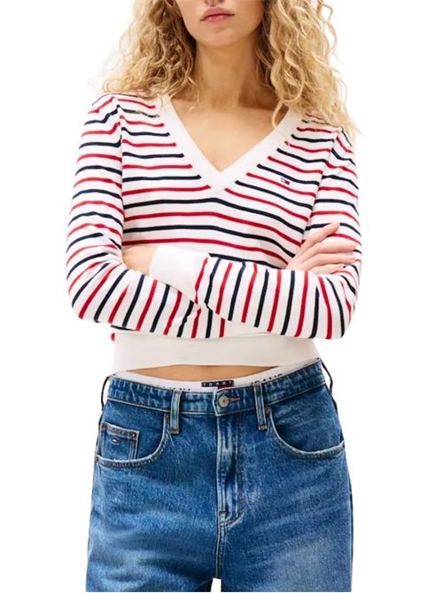Maglioncino a righe in cotone Tommy Jeans | Maglie | DW0DW198880FG