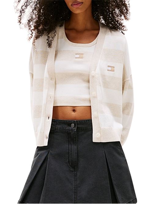 Cardigan in cotone a righe Tommy Jeans | Maglie | DW0DW20968AE3