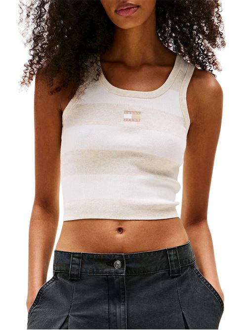 canotta corta a righe Tommy Jeans | T-shirt | DW0DW20969AE3