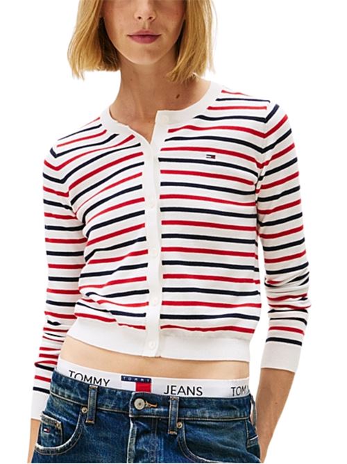 Cardigan in cotone a righe Tommy Jeans | Maglie | DW0DW209760FG