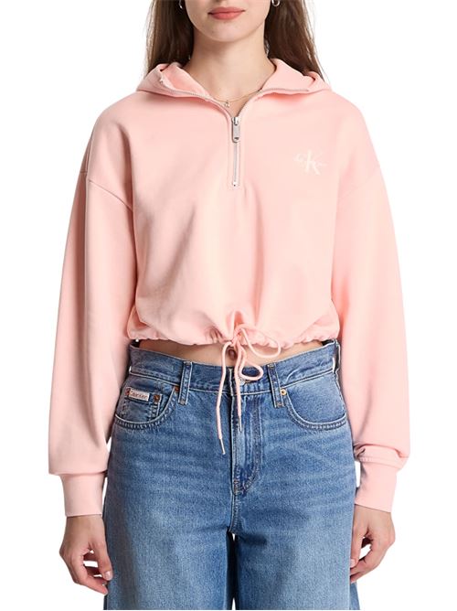 Felpa crop con cappuccio Calvin Klein Jeans | Felpe | LV047G203G4TJ