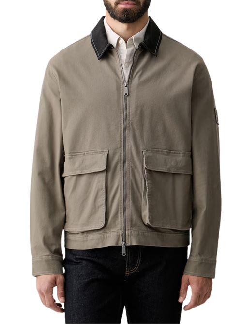 Giubbetto in canvas con colletto a contrasto Calvin Klein Jeans | Capispalla | LV04RG400GPAY