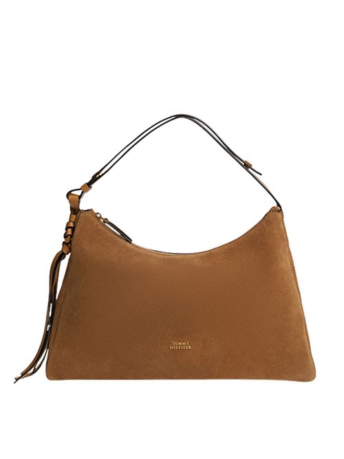 Borsa a spalla in pelle scamosciata Tommy Hilfiger | Borse | AW0AW18824GB8