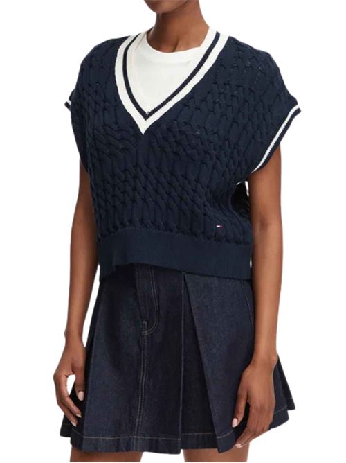 Gilet in cotone scollo a v Tommy Jeans | Maglie | DW0DW22927C1G