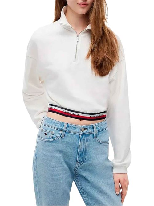 Felpa corta con mezza zip Tommy Jeans | Felpe | DW0DW23144YBL