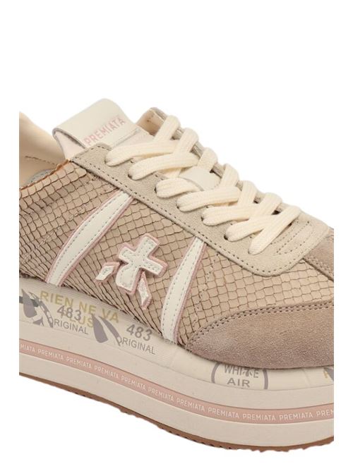 Sneaker donna tortora in pelle Premiata | BETH7039