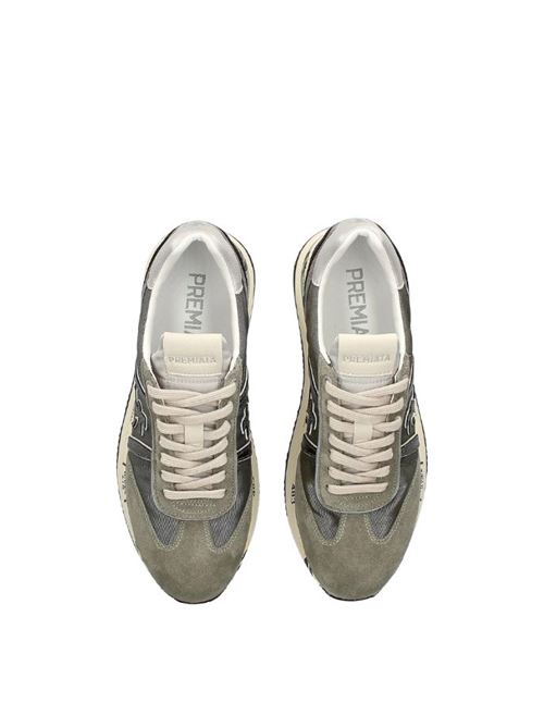 Sneaker donna verde salvia in pelle e tessuto Premiata | CONNY6978