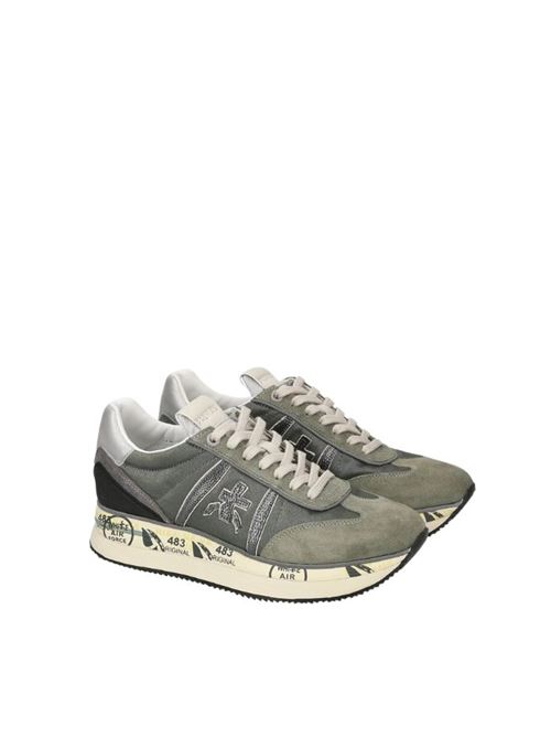 Sneaker donna verde salvia in pelle e tessuto Premiata | CONNY6978