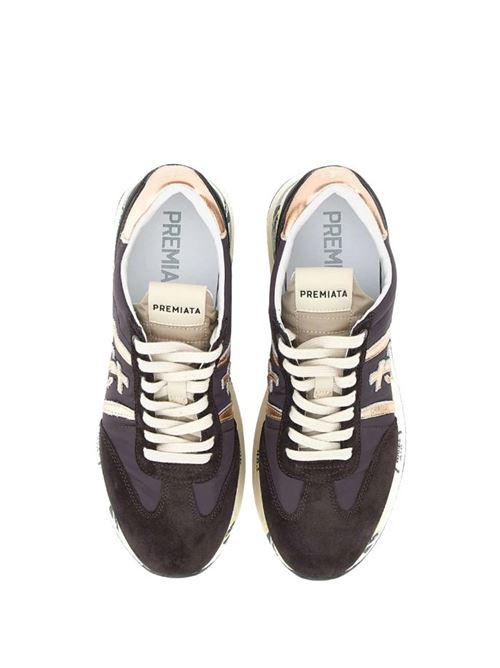 Sneaker donna vino in pelle e tessuto Premiata | CONNY6980
