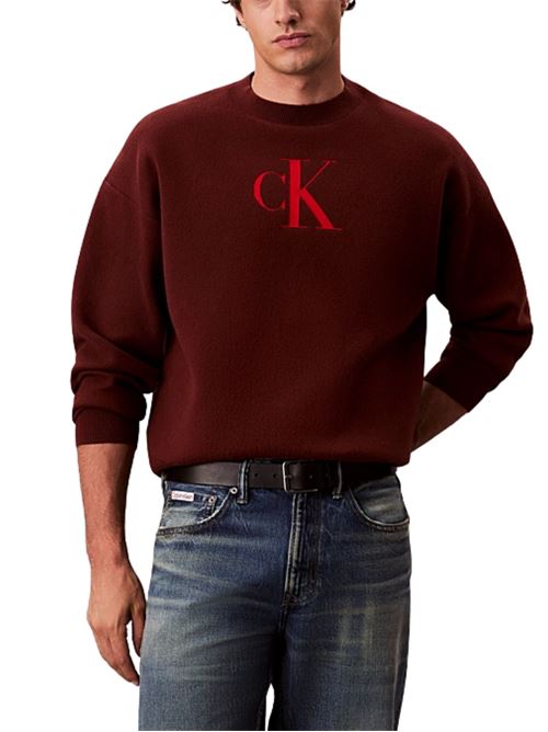 Maglione misto cashmere con logo Calvin Klein Jeans | Maglie | LV04RD305GXWI