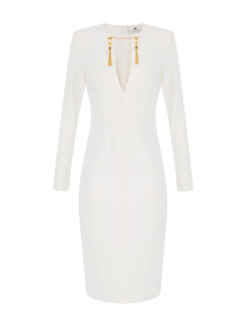 Abito in crepe avorio Elisabetta Franchi | Abiti | AB80557E2360