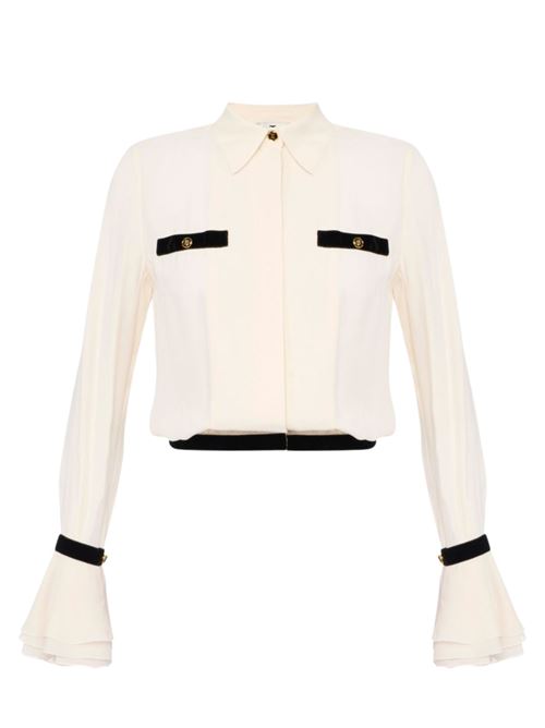 Camicia panna in viscosa Elisabetta Franchi | Camicie | CA13157E2EF1