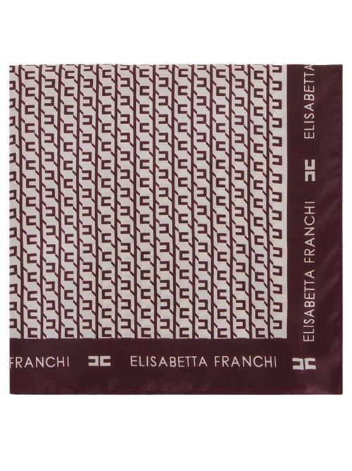 Foulard bordeaux in seta Elisabetta Franchi | Foulard | FO15F56E2EH8