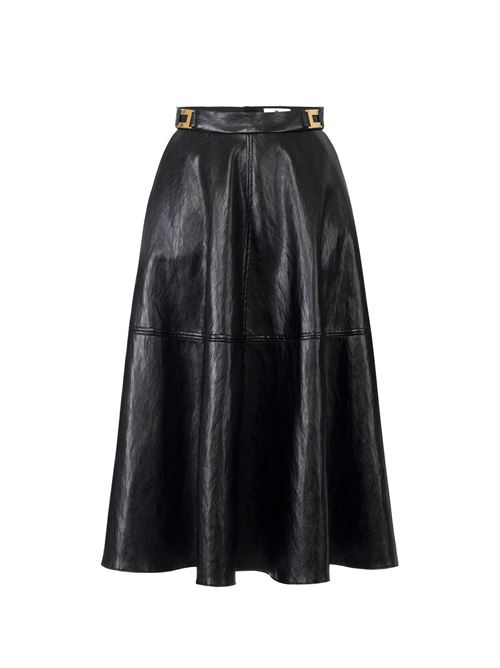 Gonna nera in similpelle Elisabetta Franchi | Gonne | GO13656E2110