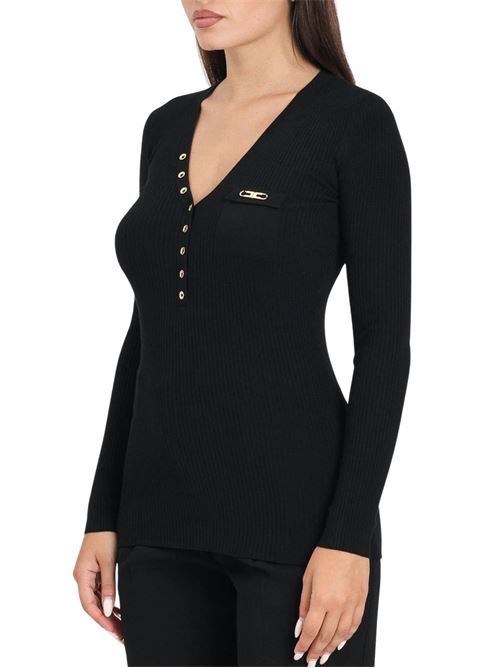Maglia nera in lyocell Elisabetta Franchi | Maglie | MK12B56E2110