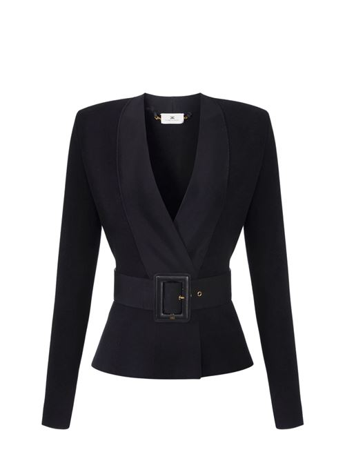 Giacca in misto viscosa con cintura Elisabetta Franchi | Maglie | MK48S57E2110