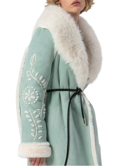 Cappotto con rever in eco-pelliccia Fracomina | C1004O44601806