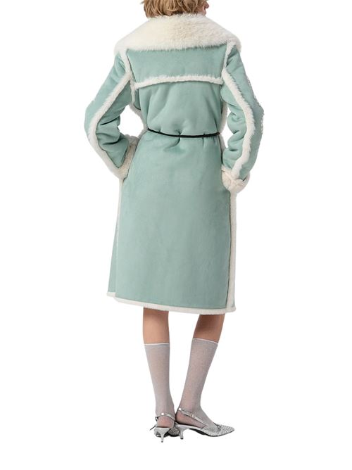 Cappotto con rever in eco-pelliccia Fracomina | C1004O44601806
