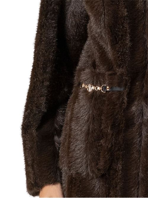 Giacca marrone in ecopelliccia Fracomina | C4002O44501397