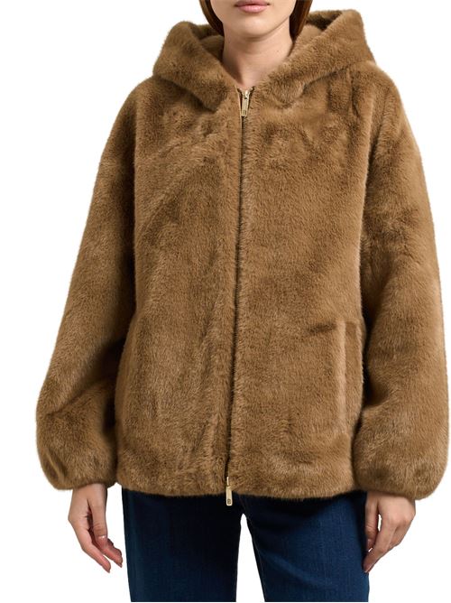 Bomber cammello in ecopelliccia Fracomina | C4004O44501093