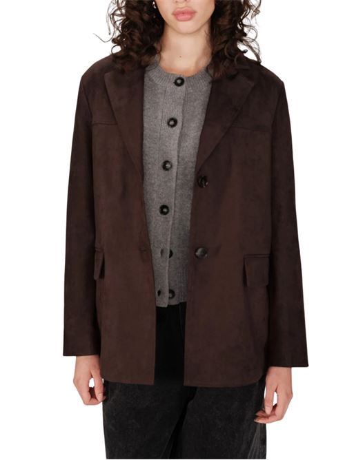 Giacca sartoriale in suede Grace & Mila | Giacche | FW25111020CHOC