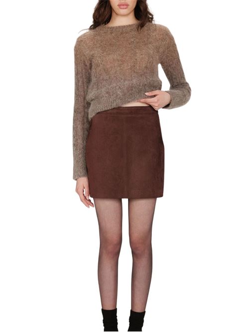 Gonna corta in pelle scamosciata Grace & Mila | Gonne | FW2513034CH