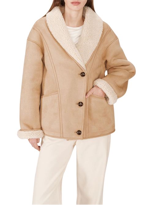 Eco-montone in pelle scamosciata Grace & Mila | Capispalla | FW2519007CA