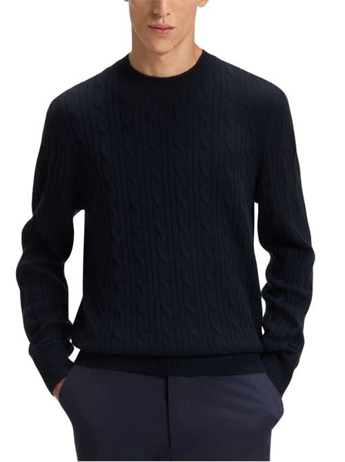 Maglione a trecce in lana e cashmere Hugo Boss | Maglie | 50549975404