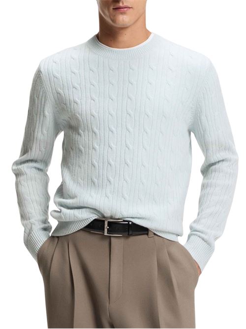 Maglione a trecce in lana e cashmere Hugo Boss | Maglie | 50549975499