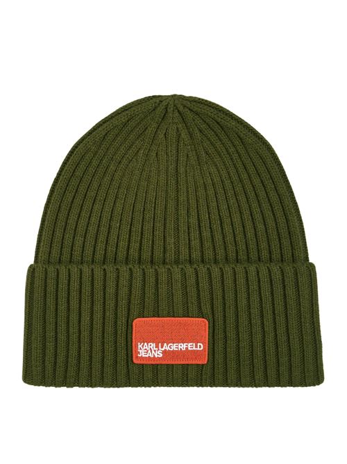 Cappellino verde in maglia Karl Lagerfeld jeans | Cappelli | A3M331151ZK