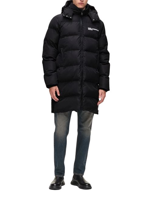 Piumino lungo nero Karl Lagerfeld jeans | Capispalla | A4M15028999
