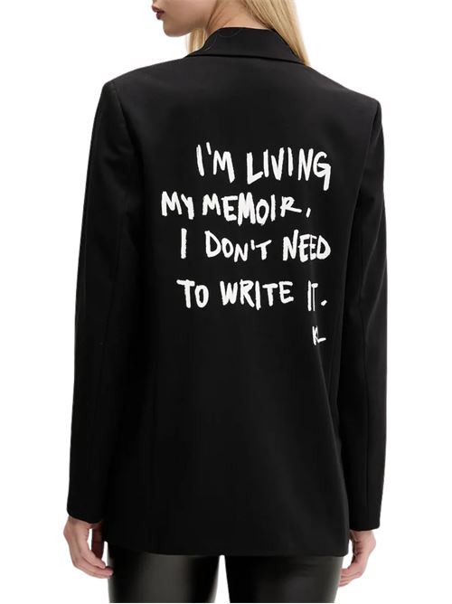 Blazer in misto viscosa con stampa scritta Karl Lagerfeld jeans | Giacche | A4W14022999