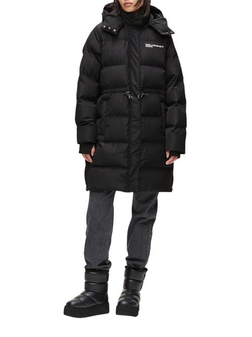 Piumino nero in poliestere Karl Lagerfeld jeans | Capispalla | A4W15023999