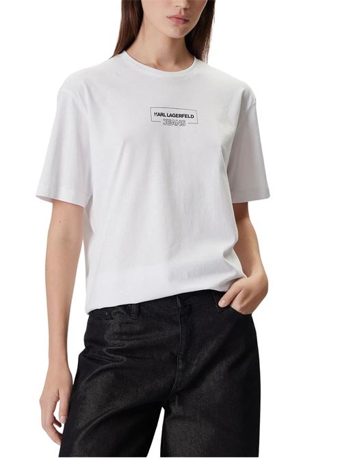 T-shirt in cotone con logo Karl Lagerfeld jeans | T-shirt | A4W17003100