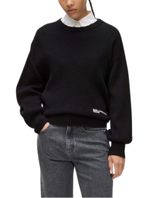 Maglioncino con maniche a palloncino in cotone Karl Lagerfeld jeans | Maglie | A4W18014999