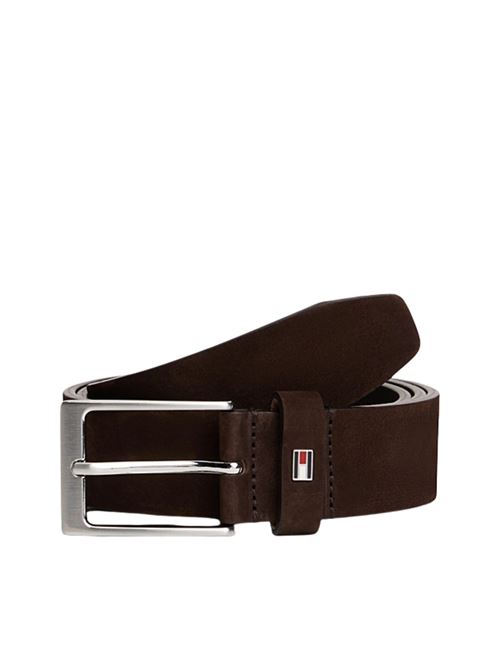 Cintura in pelle Nabuk marrone Tommy Hilfiger | Cinture | AM0AM137540HD