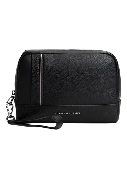 Pochette nera in poliuretano Tommy Hilfiger | Borse | AM0AM13790BDS