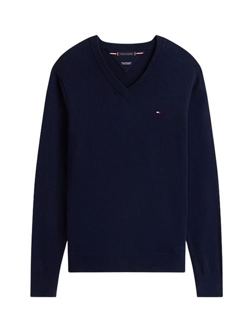Maglioncino misto cashmere con scollo a V Tommy Hilfiger | Maglie | MW0MW28047DW5