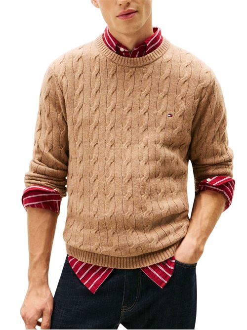 Maglia intrecciata in pura lana d'agnello Tommy Hilfiger | Maglie | MW0MW40442RE5