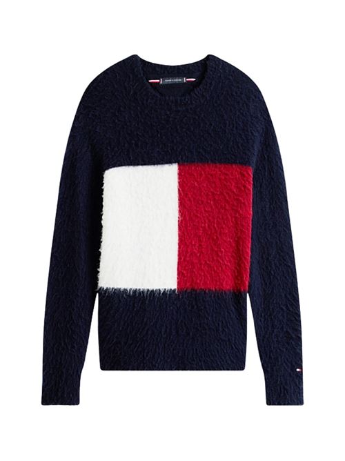 Maglione con bandiera in misto alpaca Tommy Hilfiger | Maglie | MW0MW41322DW5